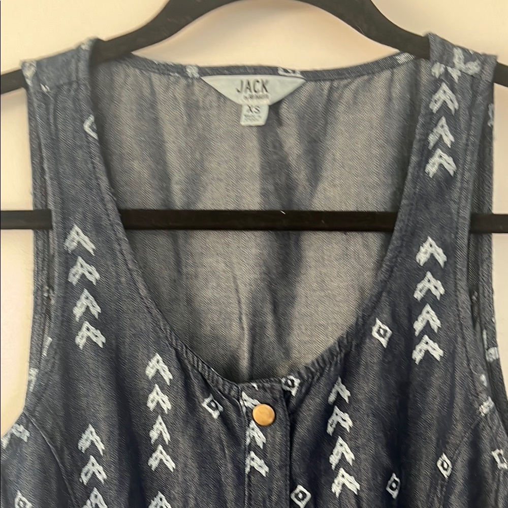 Jack by BB Dakota Women's Blue Denim/Jean Sleeveless Dress size xs